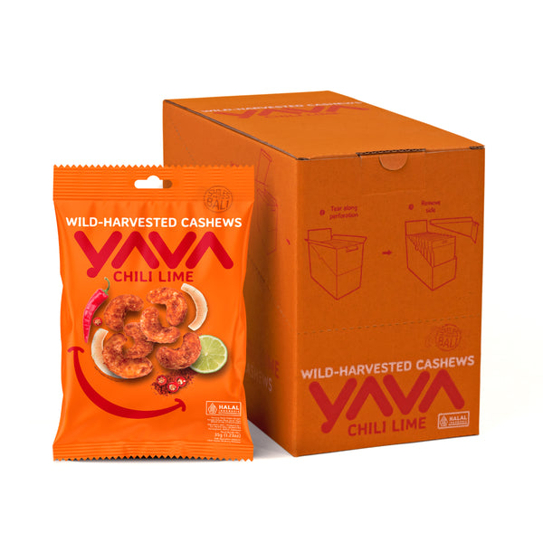 YAVA - Chili Lime Cashew Snack 35g x 10